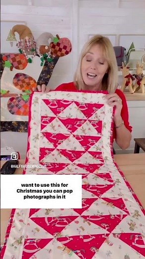 Christmas Card Holder Sewing Pattern | Debbie Shore | Half Yard Sewing Club