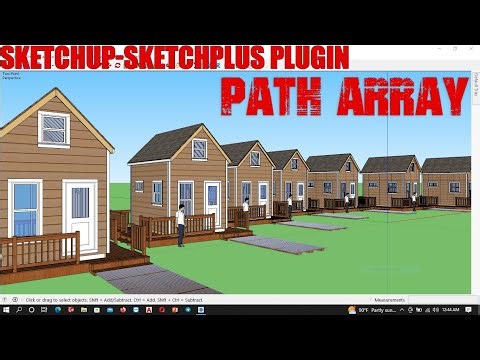 How to Use Path Array from SketchPlus Plugin in SketchUp