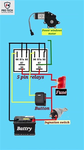 Power window wiring diagram