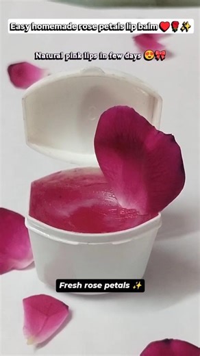 Homemade rose lip balm 😍🌹✨# shorts #lipbalm #explorepage