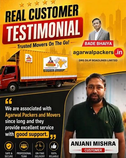 Agarwal Packers & Movers | Customer Experience Video | Professional Moving Services.