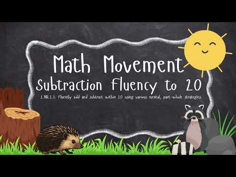 Math Movement- Subtraction Fluency to 20