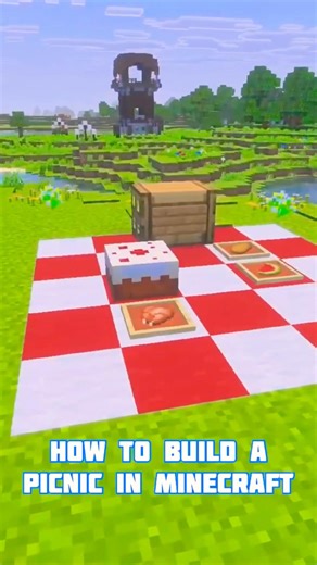 How To Build A Picnic In Minecraft🧺