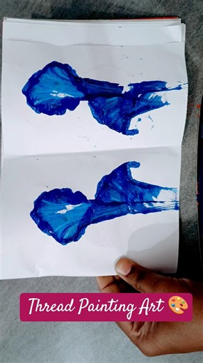 Easy Beautiful Thread Painting😍 | String Pull Painting Art | Satisfying Art #shorts#viral​#trending​