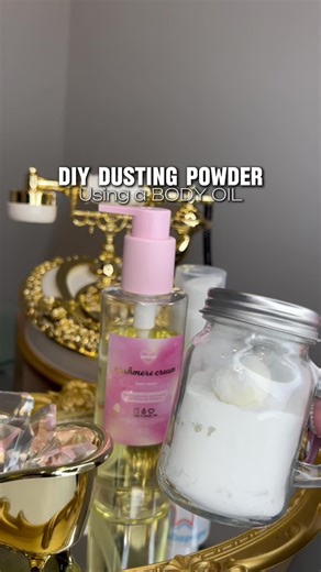 DIY Dusting Powder with Body Oil Tutorial