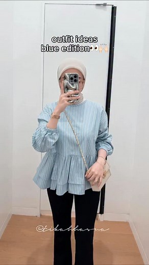 outfit ideas💌blue edition 🩵 #racunshopee #ootd #outfits #ootdfashion #outfitinspo #racunoutfit | Atikahhasna