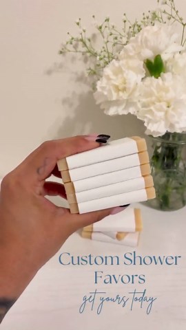 50 Piece Baby Shower Soap Favors | Custom Wrapped, Handmade Guest Bars" - Etsy