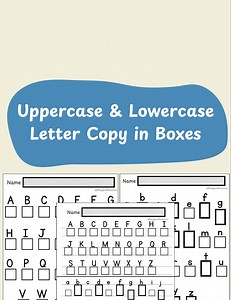 Upper & Lowercase Letter Copy | Visual Motor | Fine Motor | Occupational Therapy Digital Download - Etsy