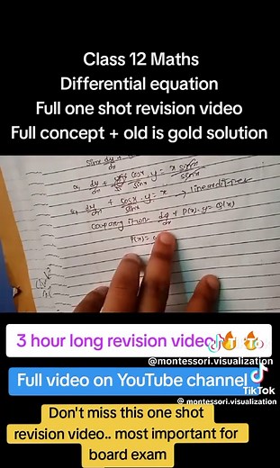 Class 12 Calculus: Differential Equations Full Revision