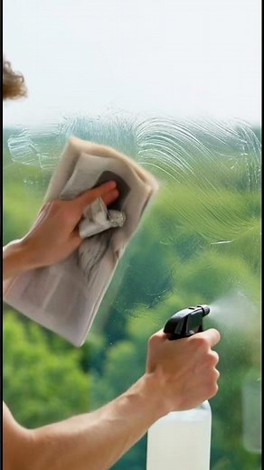 Clean windows streak-free with newspaper and vinegar #Shorts