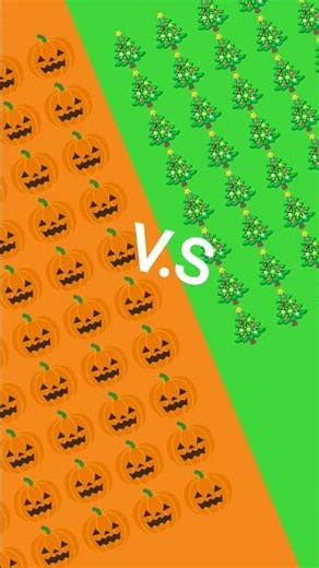 fight pumpkin V.S crismas tree