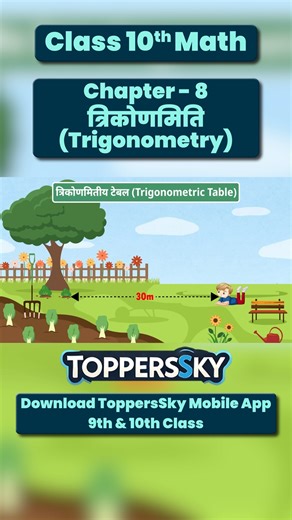 ToppersSky- Class 9th & 10th on Instagram: "Master Trigonometry With Ease! 📐✨ Confused about sine, cosine, and tangent? Our animated video on “Introduction to Trigonometry” makes every concept super simple and fun to learn! 👉 Learn all key ratios, angles, and identities with clear visuals and step-by-step explanations. Just 15 minutes a day is enough to strengthen your Maths concepts and boost your score! 💯 💡 Want Complete Notes + Animated Videos + Practice Sets? Get the ToppersSky Class 10 
