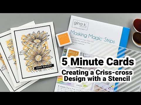 Creating a Criss-cross Designs with a Stencil - 5 Minute Cards