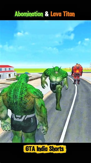 🔥 SUPERMAN Shoots Kids ➡️ LAVA TITAN & ABOMINATION! Papa Fight | Indian Theft Auto Sim | #shorts