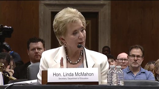 'Let's back up!': Linda McMahon stumbles, tries to call timeout when she trips over her talking points during Senate hearing