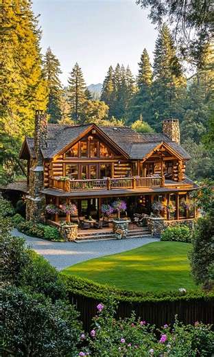 So beautiful.❤ | Log Homes