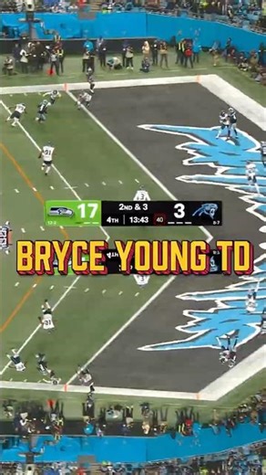 Bryce Young rolls left and makes it a one-score game. Carolina Panthers vs. Seattle Seahawks #NFL