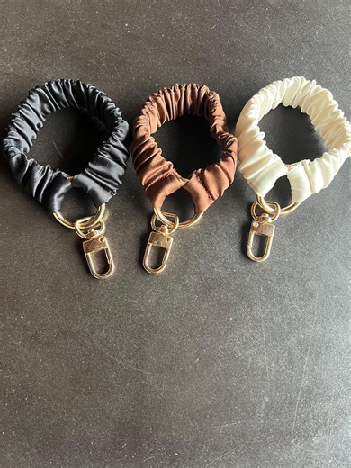 Satin Wristlet Keychain/id Holder - Etsy