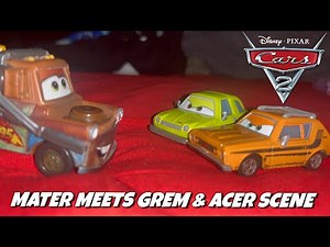 Mater Meets Grem & Acer | Cars 2 Bathroom Scene Remake