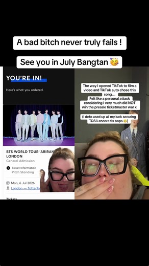 #duet with @Jessic🅰️ why was general sale for BTS lowkey smoother than presale 💀 shoutout to Jason for securing BTS London tixfor us 🥳 #bts #btslondon #btsarirang #btstour
