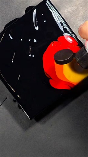 hot lava pouring # #fluidartist #abstractart # #art