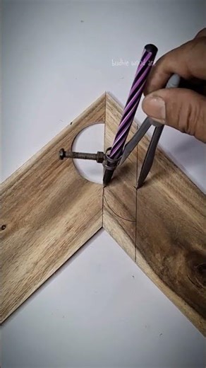 How to Make a Circular Inlay Miter Joint #shorts