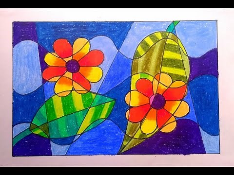 HOW TO CREATE 2D DESIGN DRAWING FLOWERS AND LEAF| 2D DESIGN TUTORIAL FOR BEGINNERS