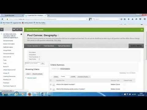 How to create fill in multiple blanks questions in UniLearn (Blackboard Learn)