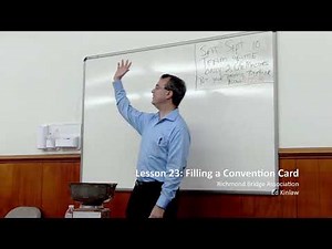 How fill in a convention card: Standard American Lesson 23 of 24