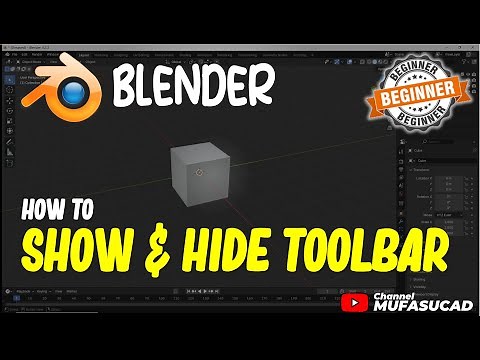Blender How To Show And Hide Toolbar