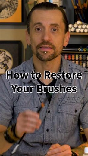 Did you know? You can restore your old paint brushes🖌️✨ Watch to learn how to revive it using this technique from legendary artist Frederic Taubes. 🎨 👨🏻‍🎨 Presentation by Todd from our Outreach Team 🫶🏽 Thanks to our vendor partner Winsor & Newton for the featured footage 🎥 Filmed at BLICK Studios in Chicago, Illinois _______________ #paintbrushes #brushes #artmaterials #artsupplies #arttutorial #creativetechniques #artisttips | Blick Art Materials