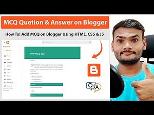 How To! Add MCQ Quetions & Answers on Blogger 2021