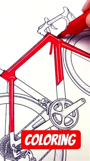 How to draw 🚲 #drawing #animalart #coloring