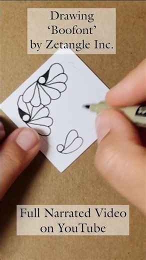 How to draw Boofont - a beautiful floral Zentangle pattern by CZT Jo Quincey