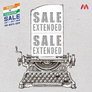 Good news for all you shopaholics. The sale is extended. Hurry! Go splurge. Shop Now: http://bit.ly/1h9nOs7 | Myntra