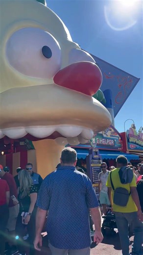 POV about to go on the Simpson’s ride at Universal Studios