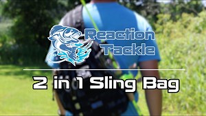 Reaction Tackle Fishing Tackle Bag - Water Resistant Camo Sling Bag - Small - 15"x10"x4.5"