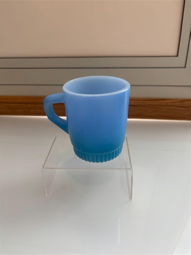 Vintage Fire King Blue Ombre Glass Stacking Mug - Etsy