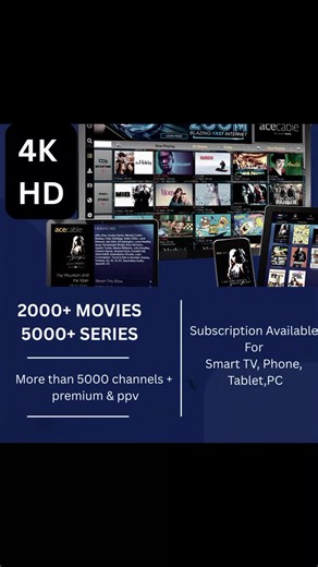 10,000  Live TV Channels (Movies, Sports & More) Latest Movies & Web Series On-Demand. HD & 4k Ultra quality (fast streaming) (No buffering). Works on All Devices (smart TV, android, FIRE-STICk, laptop). Affordable Packages (24/7) support. DM for Subscription. #streamlive #UK #londonuk #uktiktok #london