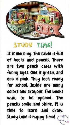 Study Time ✏️ | Learn English with Short Stories (A1 Level Listening Practice)