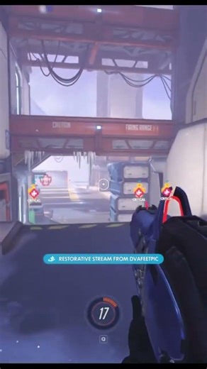 Trick shot in practice range#overwatch2