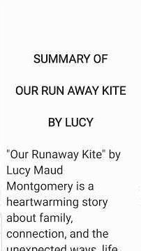 Our Runaway Kite Summary