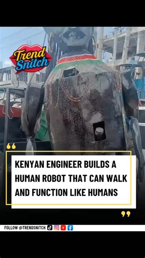 1.2K views · 27 reactions | Kenyan engineer builds a human robot that can walk and Function like humans | Trend Snitch | Facebook