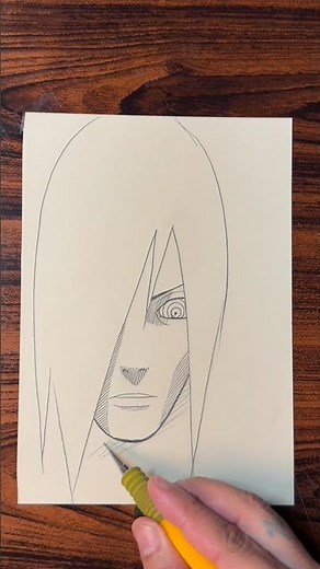Simple and easy tutorial to do in your school notebook how to draw Nagato step by step naruto
