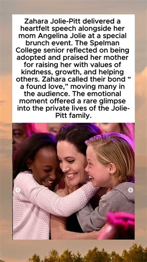 Zahara Jolie-Pitt’s Emotional Speech About Mom Angelina Leaves Fans in Tears ❤️
