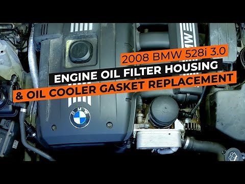 2008 BMW 528i Engine Oil Filter Housing and Oil Cooler Gasket Replacement [3.0 N52 Engine]