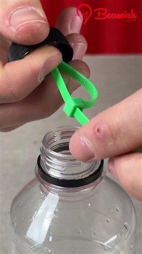 Turn plastic bottle into screws storage box #easy #plasticbottle #screw #trick