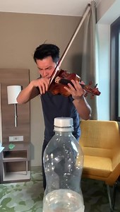 All those hours of practicing that straight bow has led to this moment 🎻 #bottlecapchallenge #raychen #violin | Ray Chen