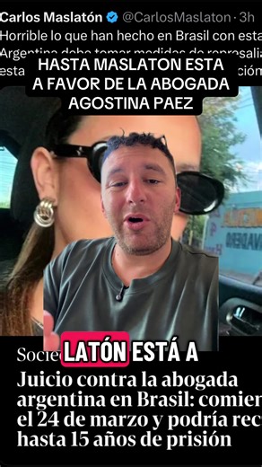 En este video opino sobre el caso de Agostina Páez y el debate que se generó en redes. Mucha gente pide que vuelva a Argentina para que la situación se aclare en la justicia y se conozca toda la verdad. Cuando un caso se vuelve viral, la presión social crece y el tema deja de ser solo judicial para convertirse también en un debate público. ¿Vos qué pensás: debería regresar al país y enfrentar el proceso acá? #Argentina #TikTokArgentina #Viral #Justicia #debateenredes