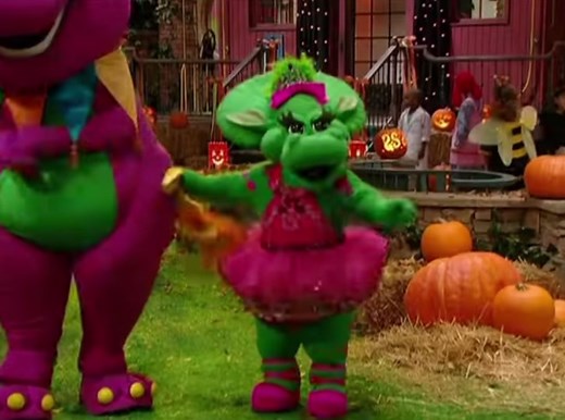 Fun Baby Bop Ballet Dance with Pumpkins